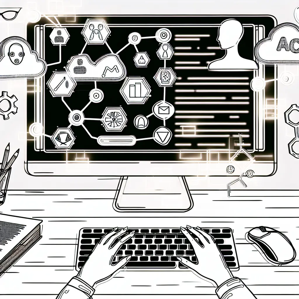 Representación futurista de tecnología aplicada a investigación académica