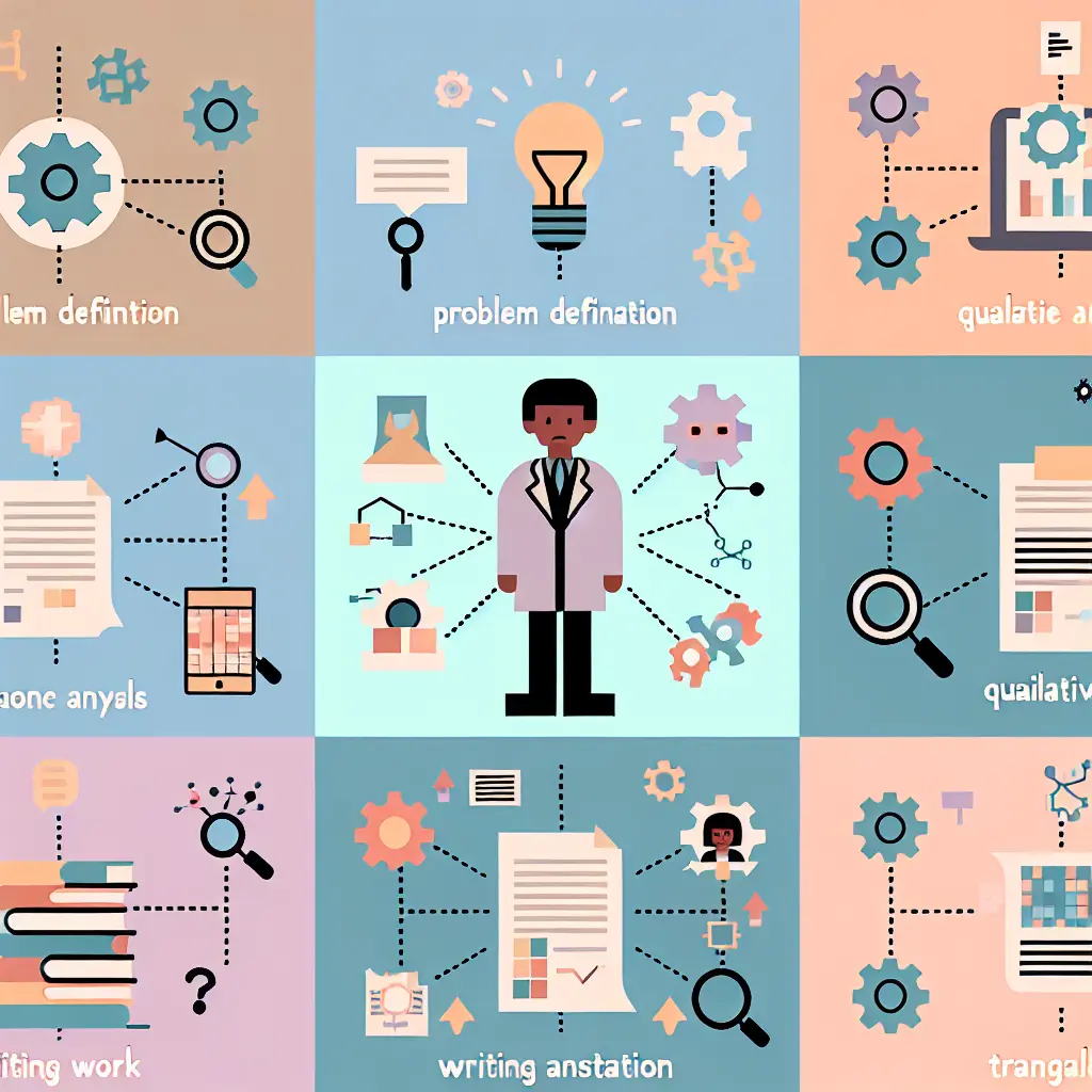 Ilustración de los siete métodos principales donde estudiantes de doctorado utilizan asistentes de inteligencia artificial