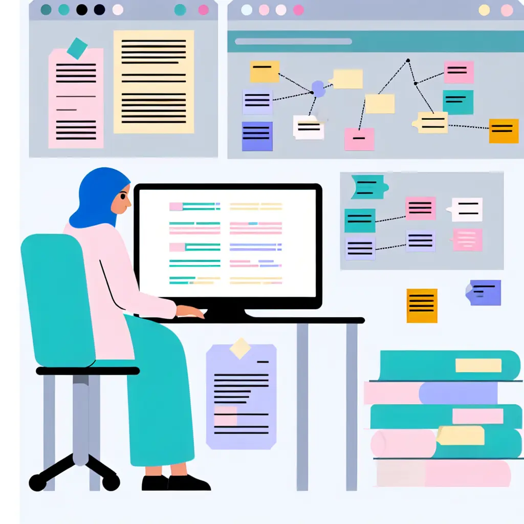 Proceso de análisis cualitativo mostrando codificación de entrevistas y categorización temática