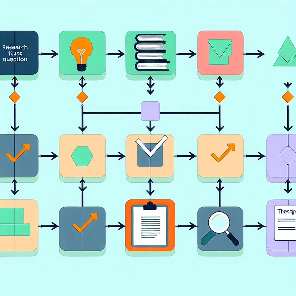 Diagrama de flujo mostrando las dependencias críticas entre las diferentes fases de un TFG, con flechas conectando cada etapa del proceso