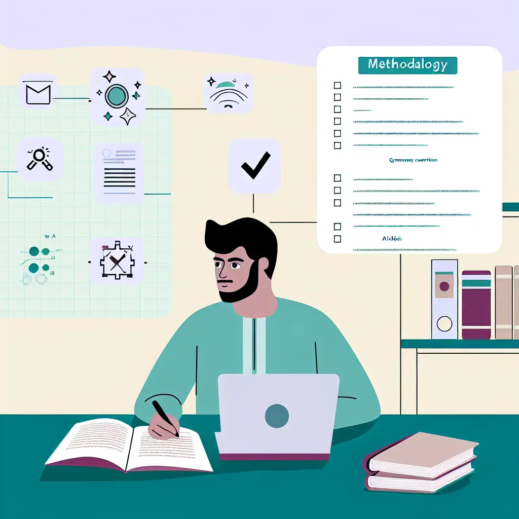 Estudiante trabajando en su tesis con transparencia sobre el uso de herramientas de IA
