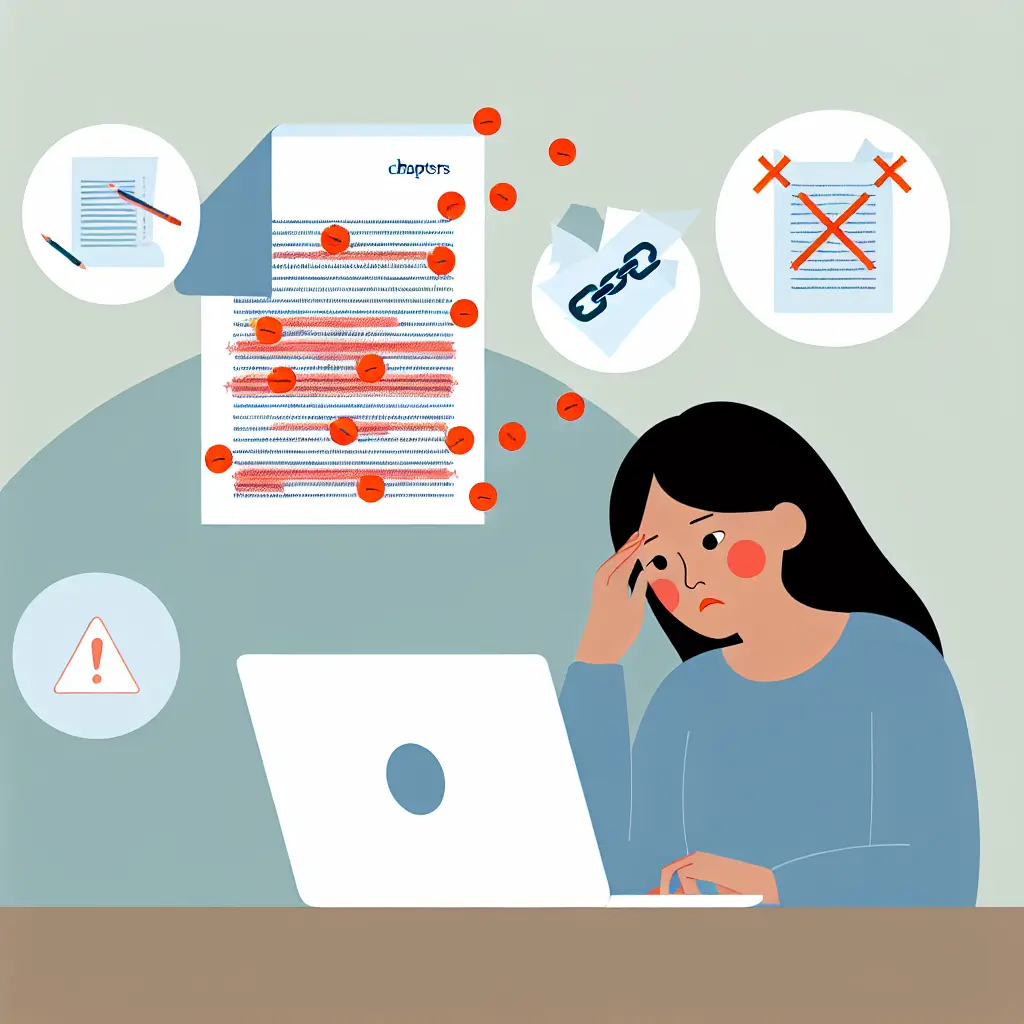 Estudiante universitario revisando metodología de tesis con correcciones en rojo