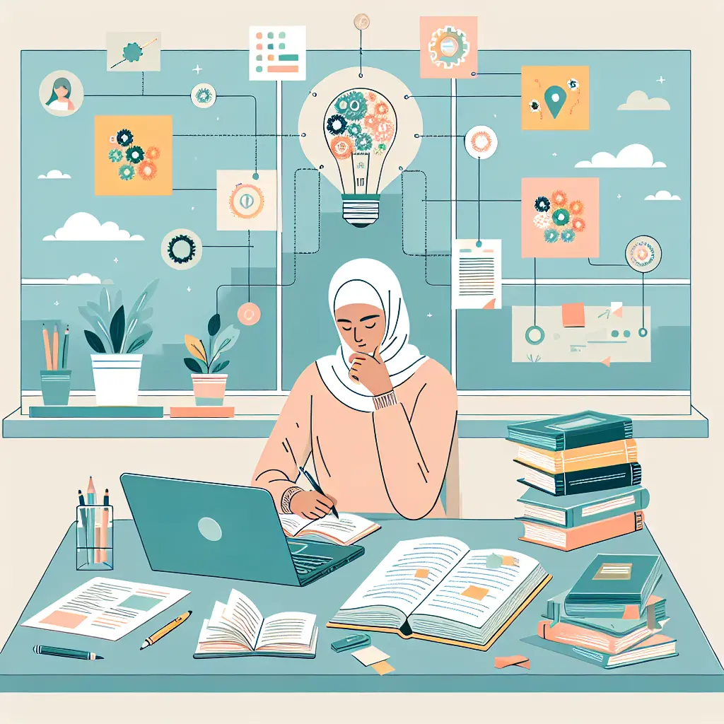 Estudiante desarrollando sus propias ideas y análisis para la tesis