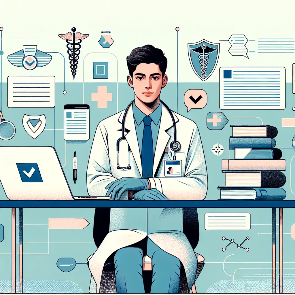 Estudiante de medicina trabajando en su tesis con integridad académica