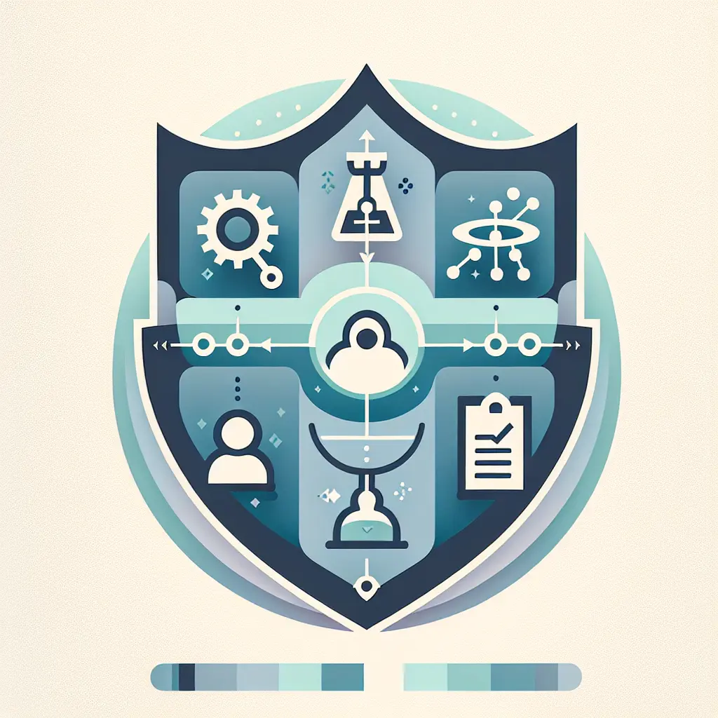 Escudo conceptual representando el capítulo de metodología protegiendo la investigación doctoral