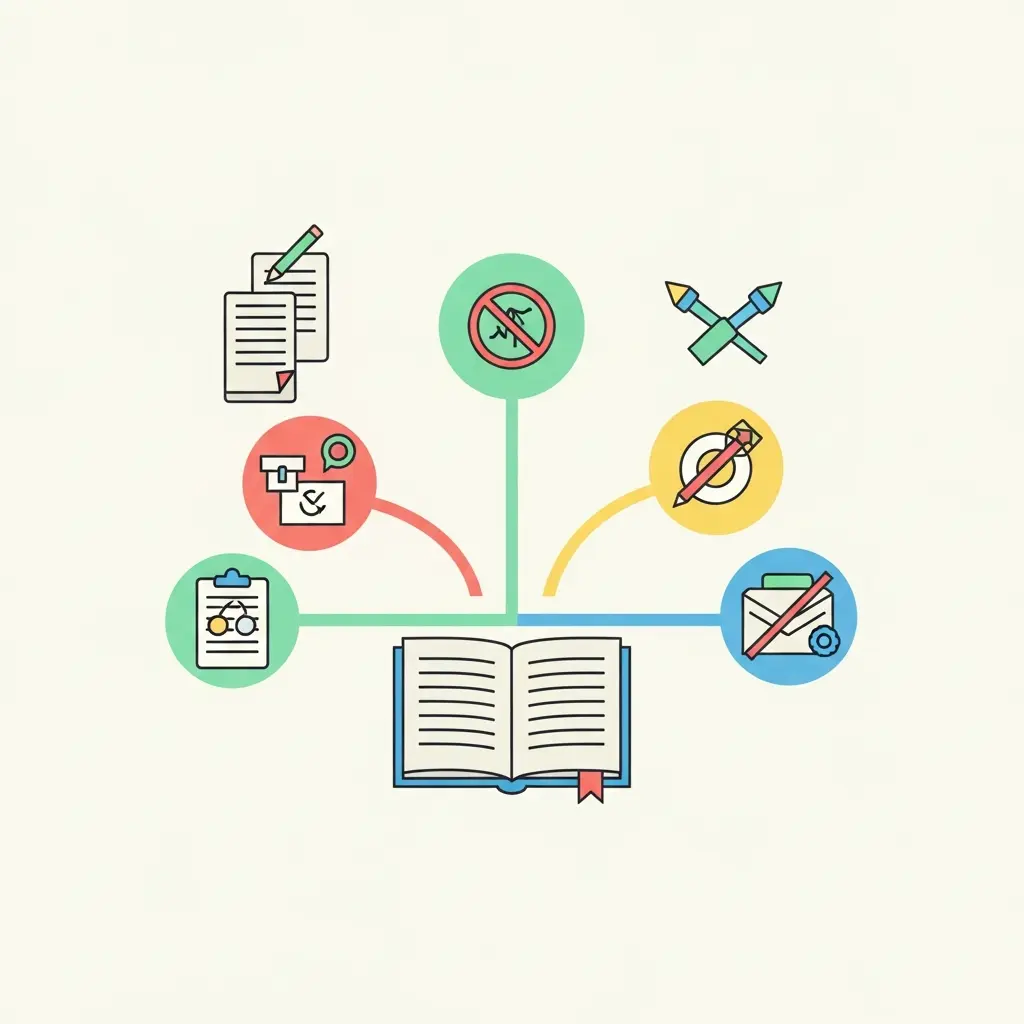 Diagrama conceptual de los diferentes tipos de plagio académico