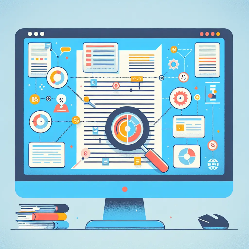 Interface de software de detección de plagio mostrando análisis de documentos y porcentajes de similitud