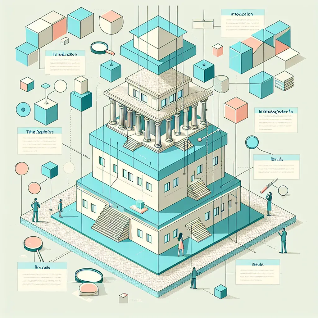 Representación arquitectónica de la estructura de una tesis doctoral