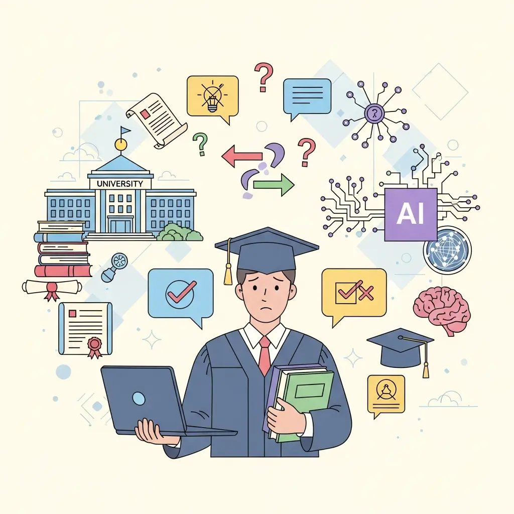 Estudiante doctoral confundido entre las directrices contradictorias de la universidad sobre el uso de IA