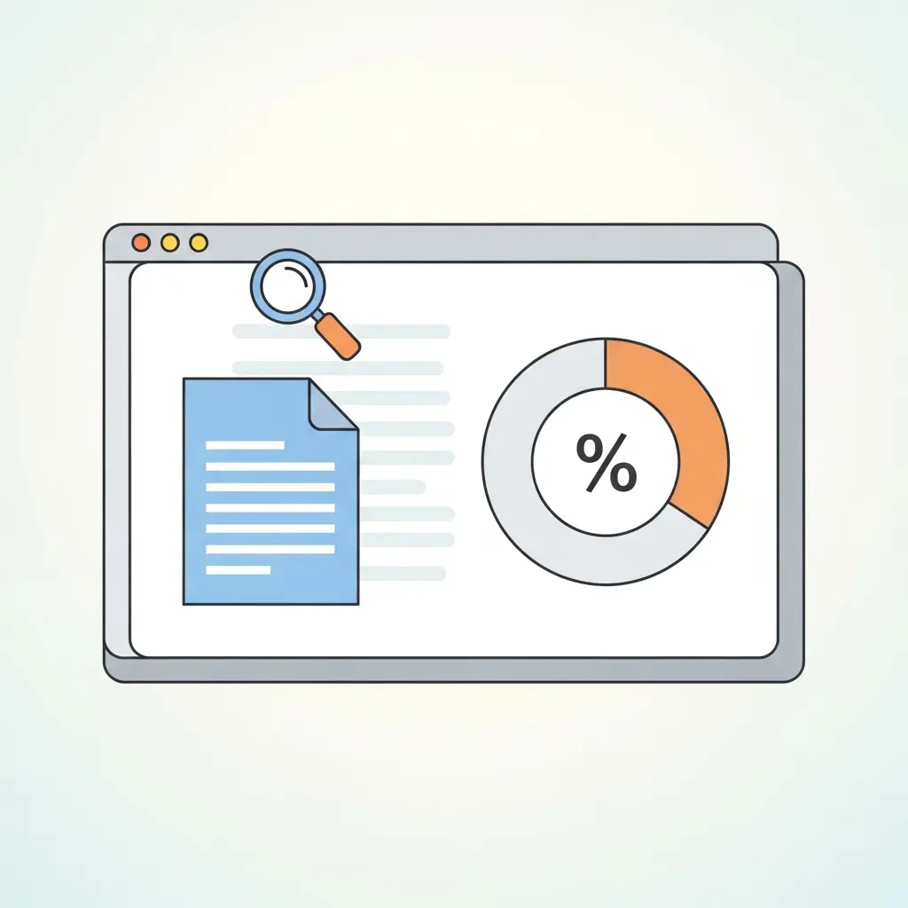 Representación visual de un informe de similitud de Turnitin mostrando el análisis de documentos académicos