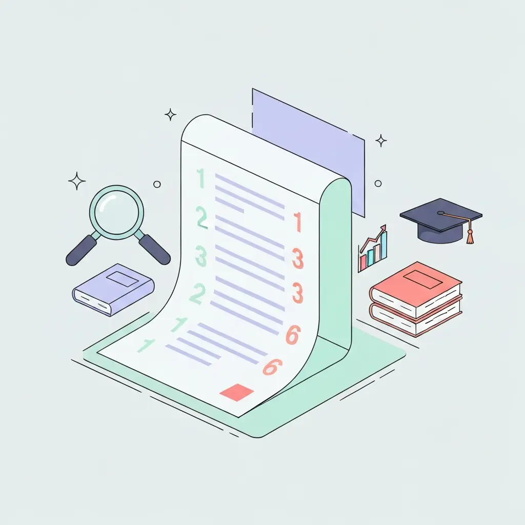 Estructura visual de un documento académico con secciones numeradas