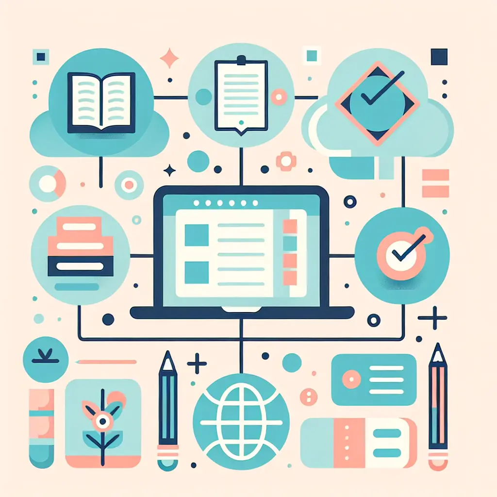Ecosistema de herramientas académicas gratuitas conectadas alrededor de un ordenador central