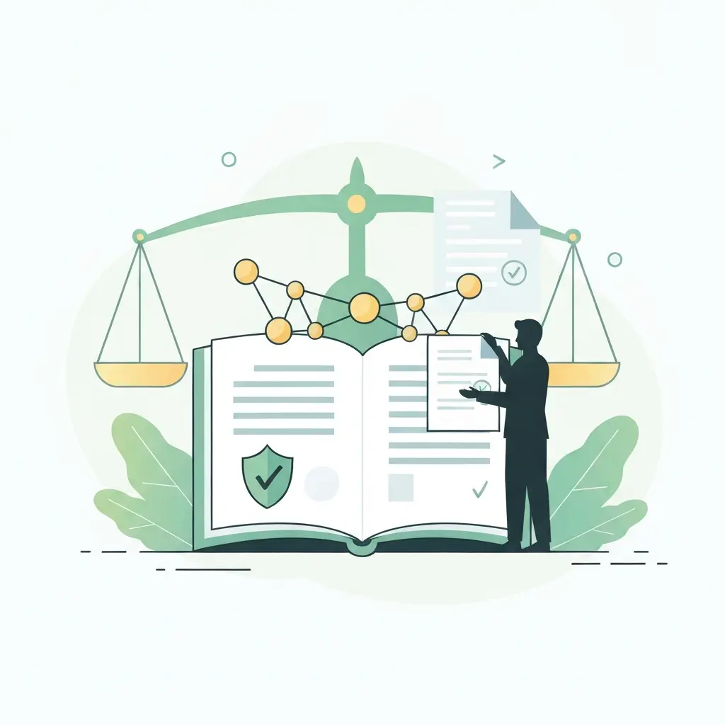 Representación visual de ética académica y transparencia en el uso de IA