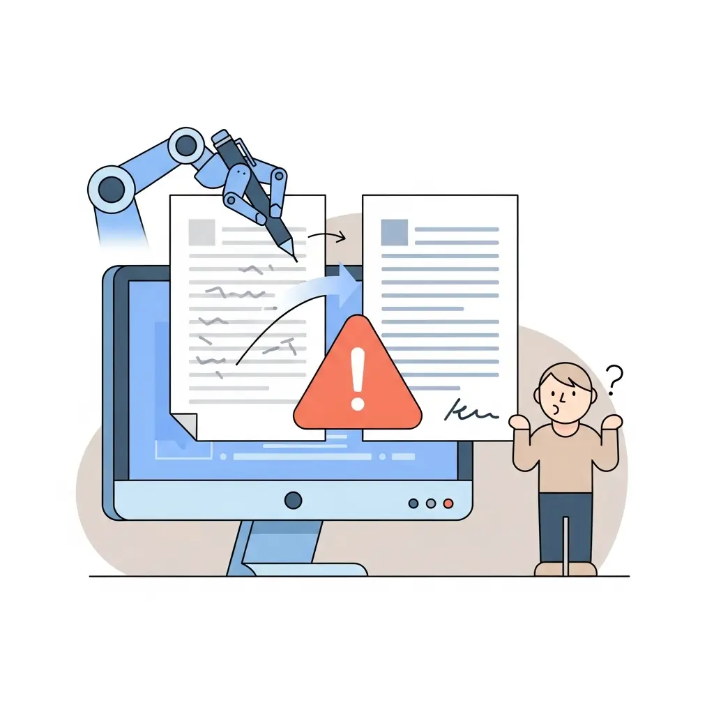 Advertencia sobre el uso inadecuado de inteligencia artificial para reescribir textos académicos