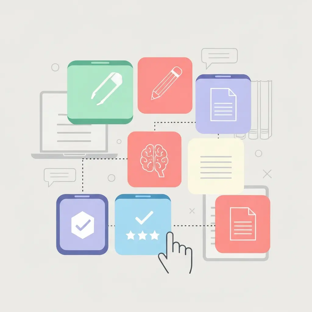 Comparativa visual de diferentes herramientas de inteligencia artificial para asistencia en escritura académica
