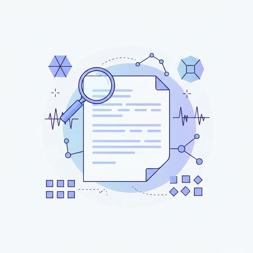 Representación visual de cómo los algoritmos detectan patrones en el texto académico