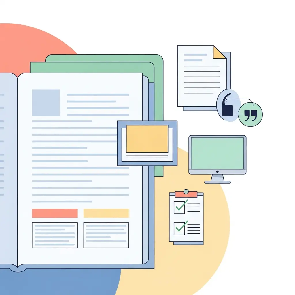 Ilustración del formato de citación APA 7 con referencias organizadas