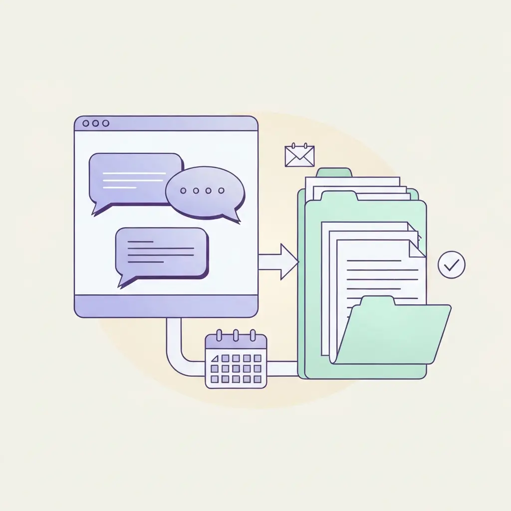Ilustración del proceso de documentar interacciones con IA para uso académico
