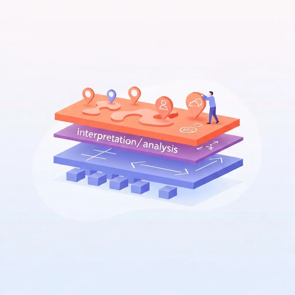 Diagrama visual del método de capas para escritura académica auténtica
