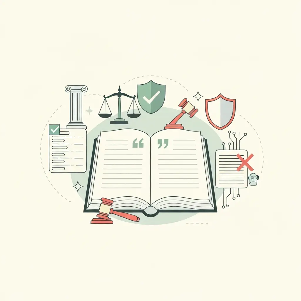 Ilustración mostrando la importancia de mantener la integridad de las citas legales