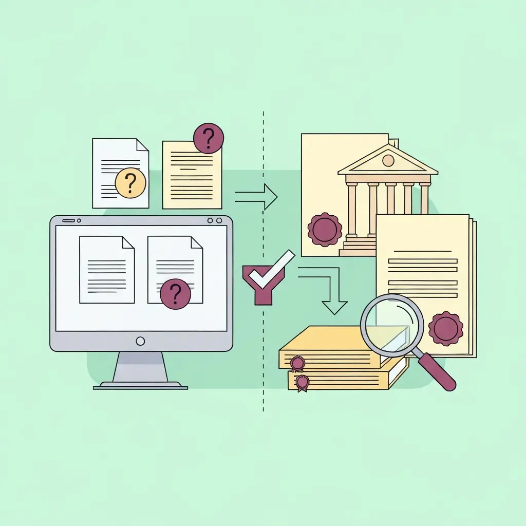 Proceso de verificación de fuentes legales y citas jurídicas