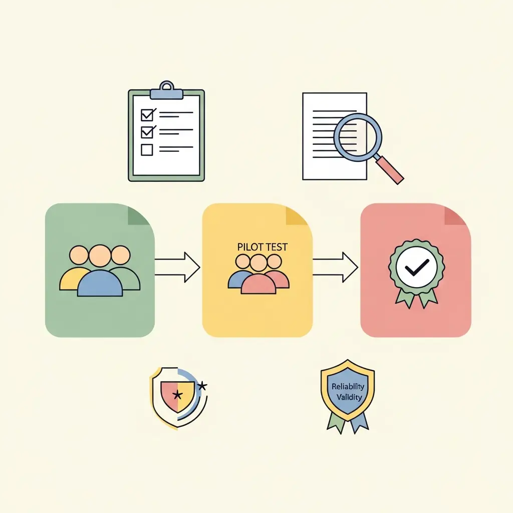 Proceso de validación de cuestionarios de investigación en tres etapas