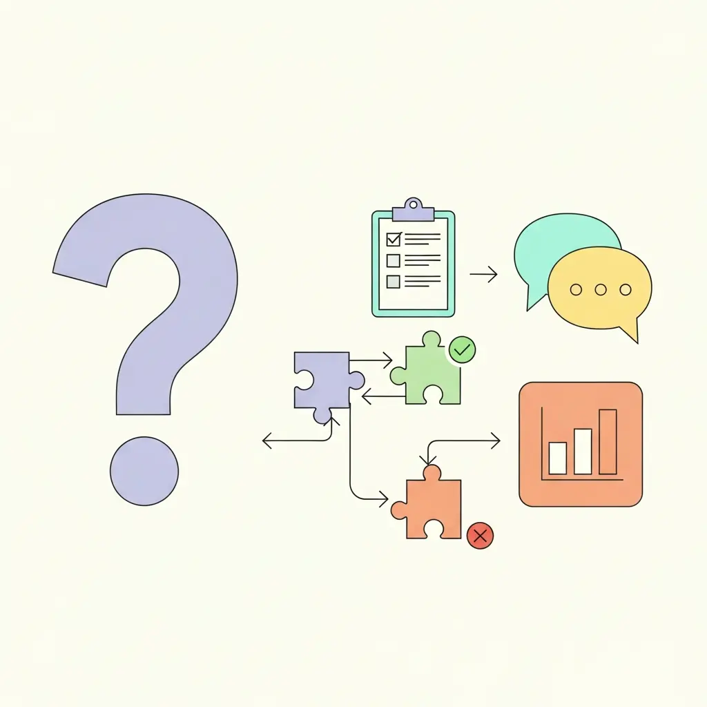 Ilustración mostrando la alineación necesaria entre pregunta de investigación y metodología