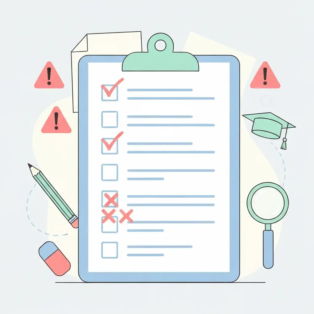 Lista de verificación con siete errores comunes al usar antiplagio gratuito