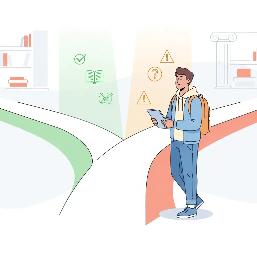 Estudiante universitario ante una encrucijada ética: el camino verde de la transparencia y el camino ámbar de la incertidumbre