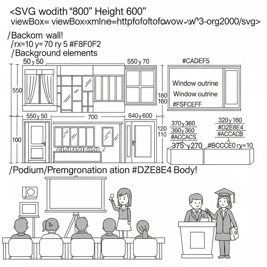 Estudiante defendiendo su tesis ante un tribunal universitario
