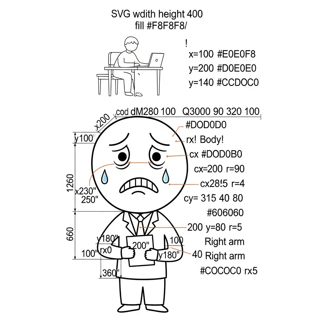 Estudiante universitario preocupado frente a su laptop con símbolos de advertencia sobre plagio académico