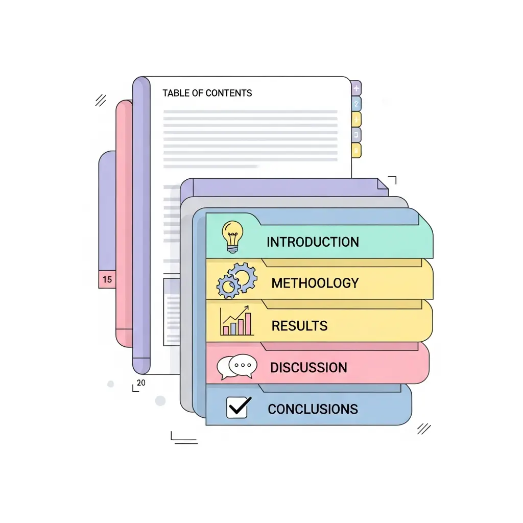 Estructura organizada de un documento académico con secciones claramente definidas