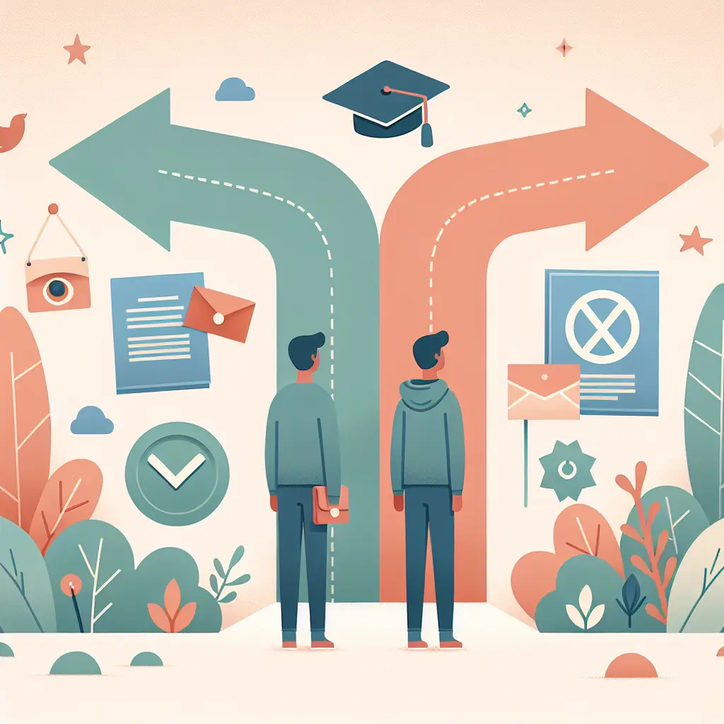 Estudiante ante la encrucijada de la integridad académica: el camino hacia la graduación o las consecuencias