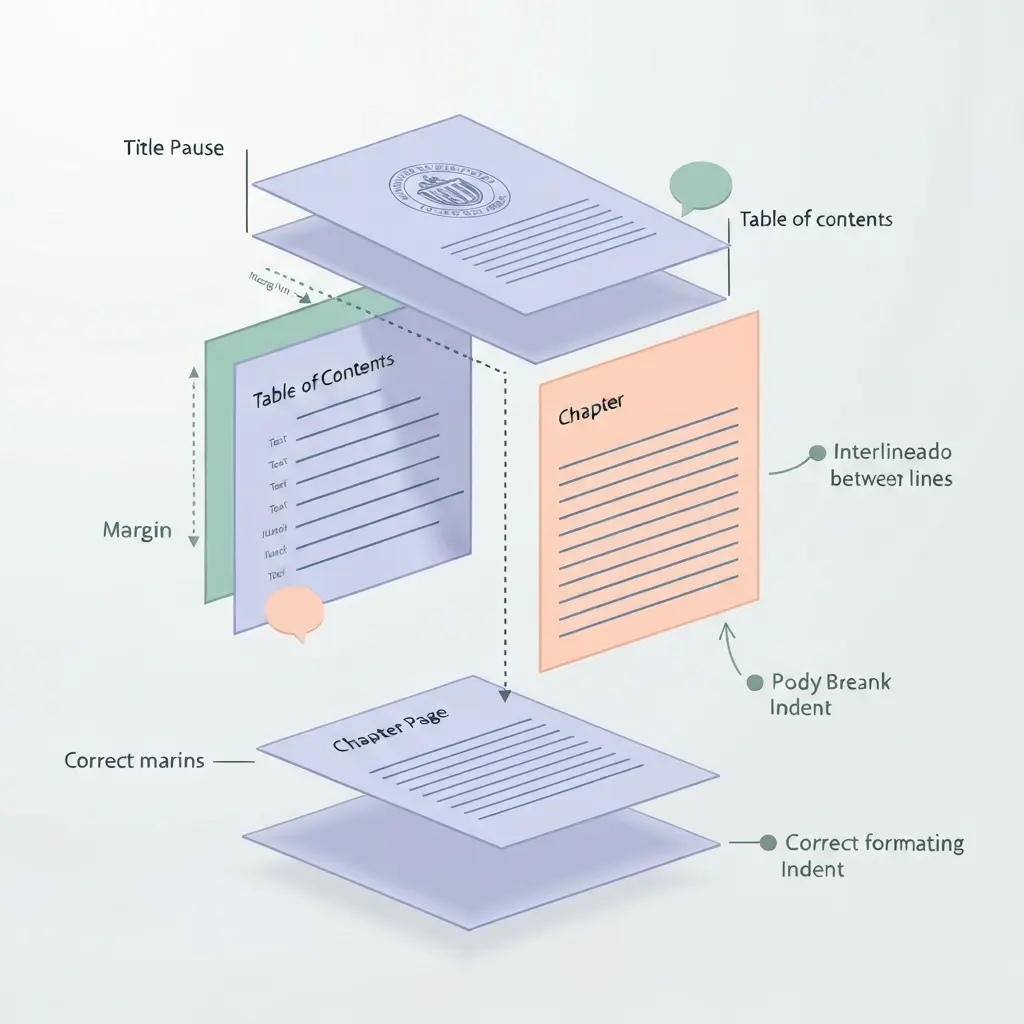 Estructura correcta de páginas en una tesis doctoral