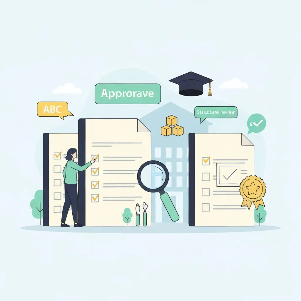 Proceso exitoso de revisión de tesis con supervisión humana final