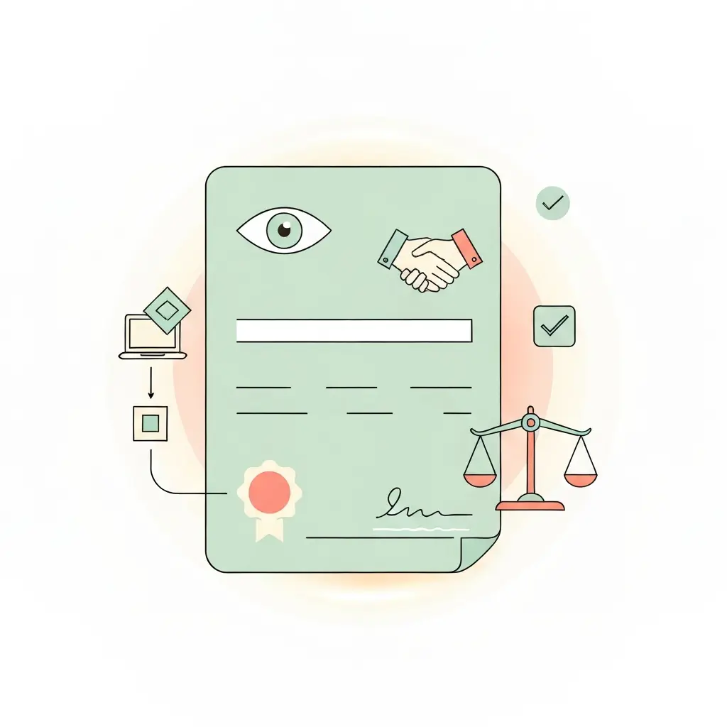 Documento oficial representando la declaración transparente del uso de herramientas de IA