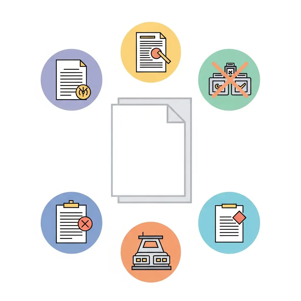 Ilustración conceptual de los diferentes tipos de plagio académico
