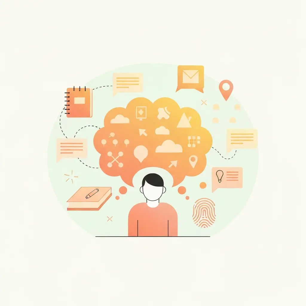 Ilustración que representa la voz única y auténtica de un escritor académico