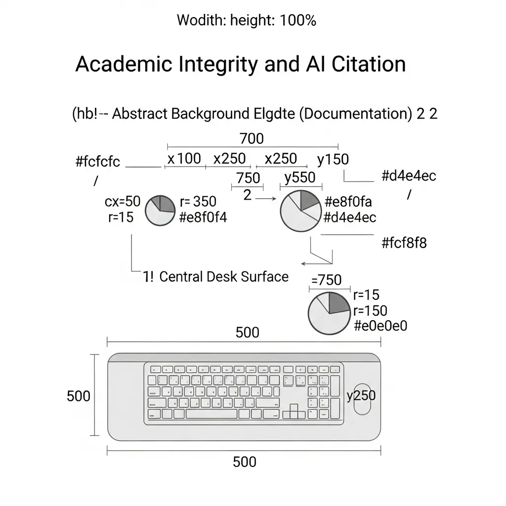 Estudiante universitario citando correctamente contenido de inteligencia artificial en su trabajo académico con formatos APA y MLA