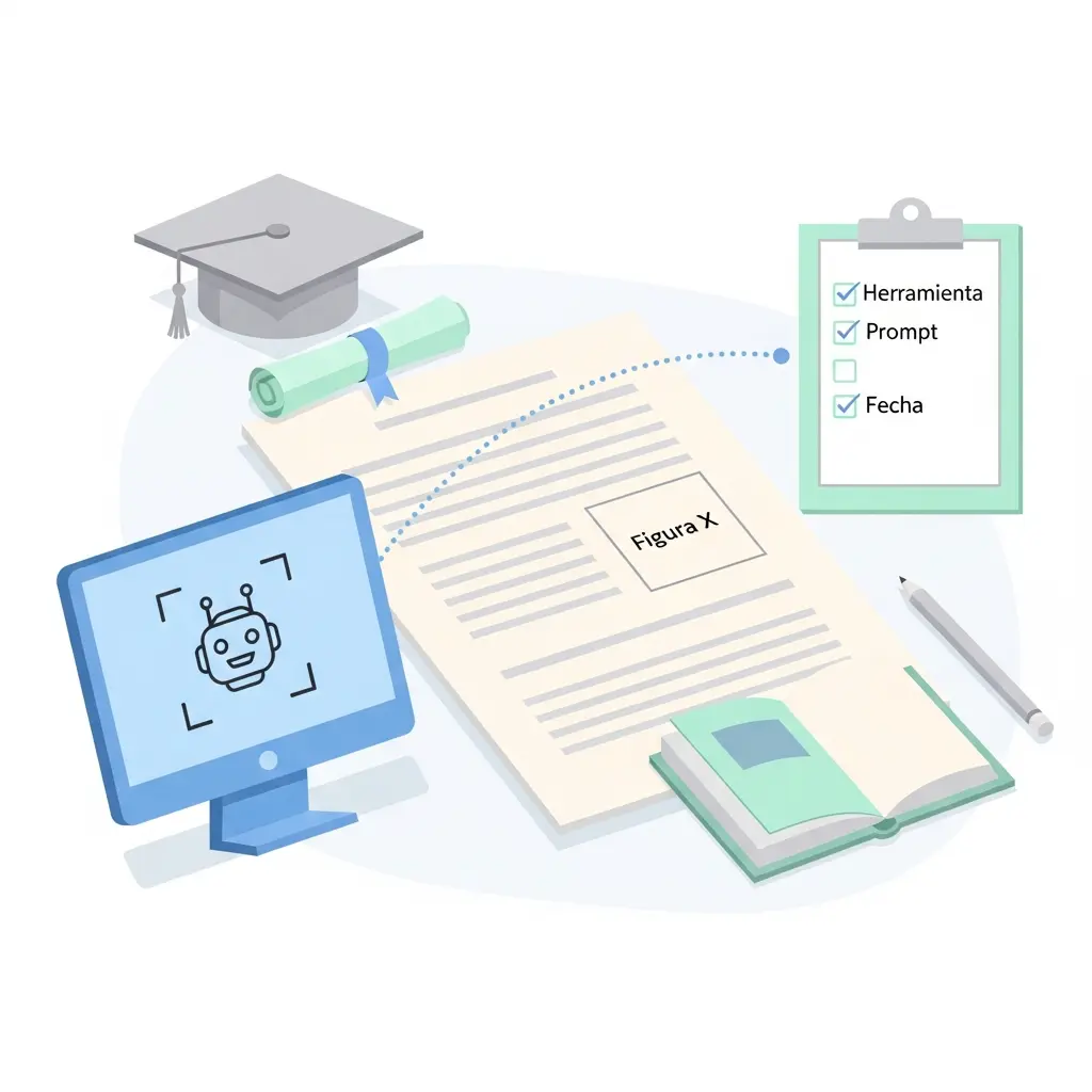 Citar Imágenes IA en Tesis España: Guía APA, MLA 2025