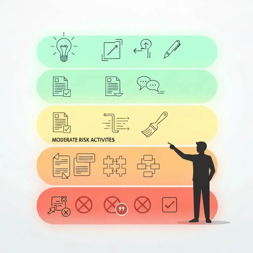 Ilustración que muestra la diferencia entre usar IA como asistente colaborativo versus depender completamente de ella para escribir una tesis universitaria