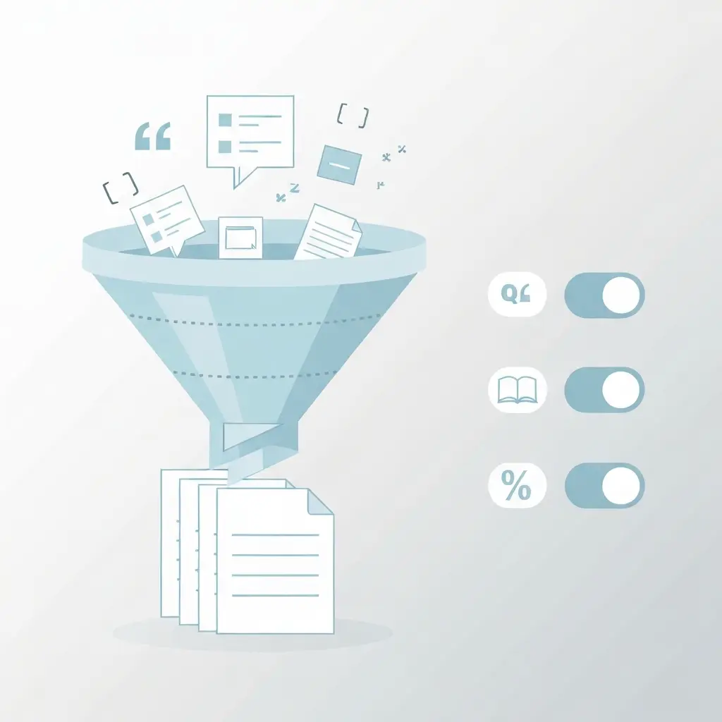 Ilustración del informe de similitud de Turnitin mostrando los diferentes porcentajes y códigos de colores para interpretar los resultados del análisis documental