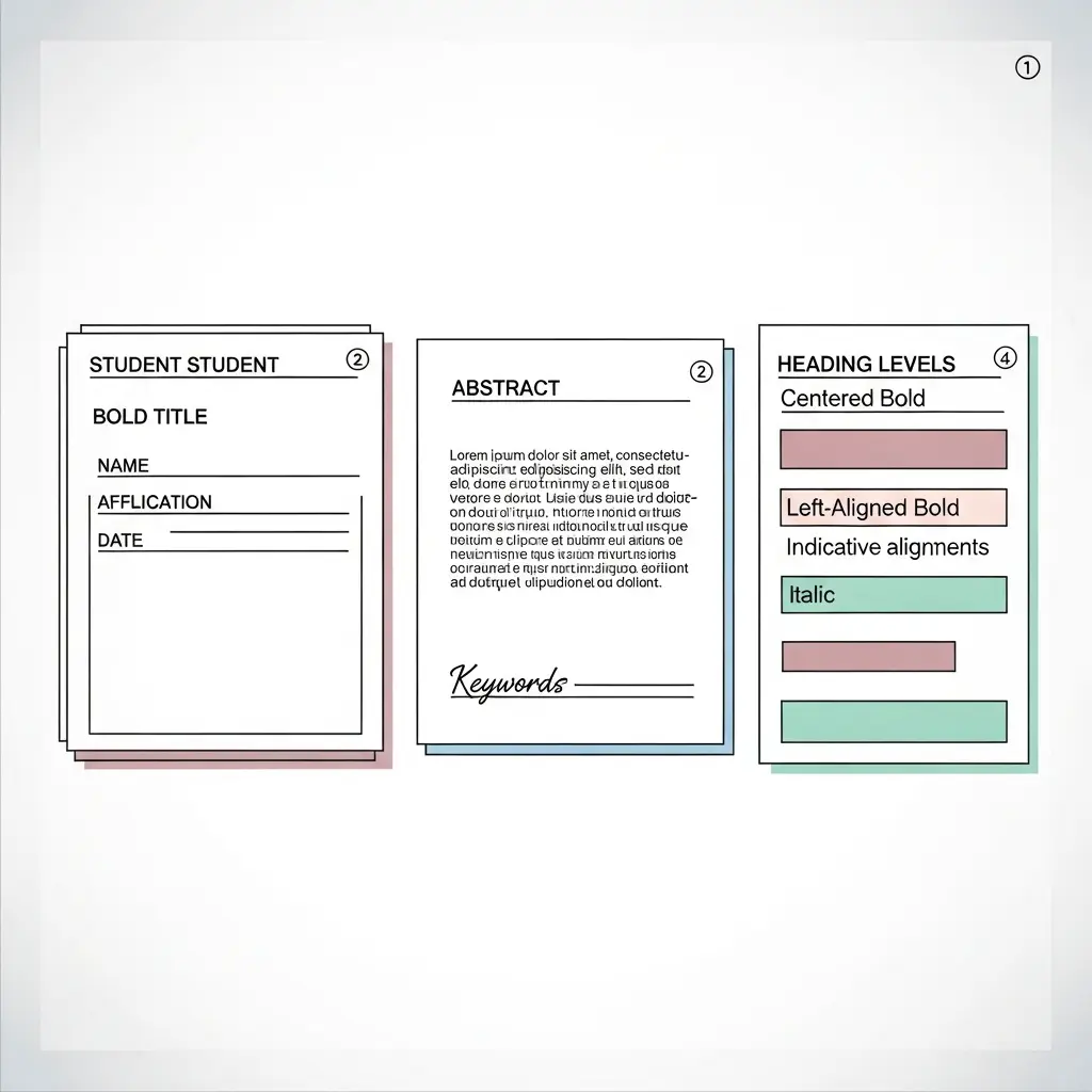 Portada de estudiante, abstract y jerarquía de niveles de encabezados en formato APA 7