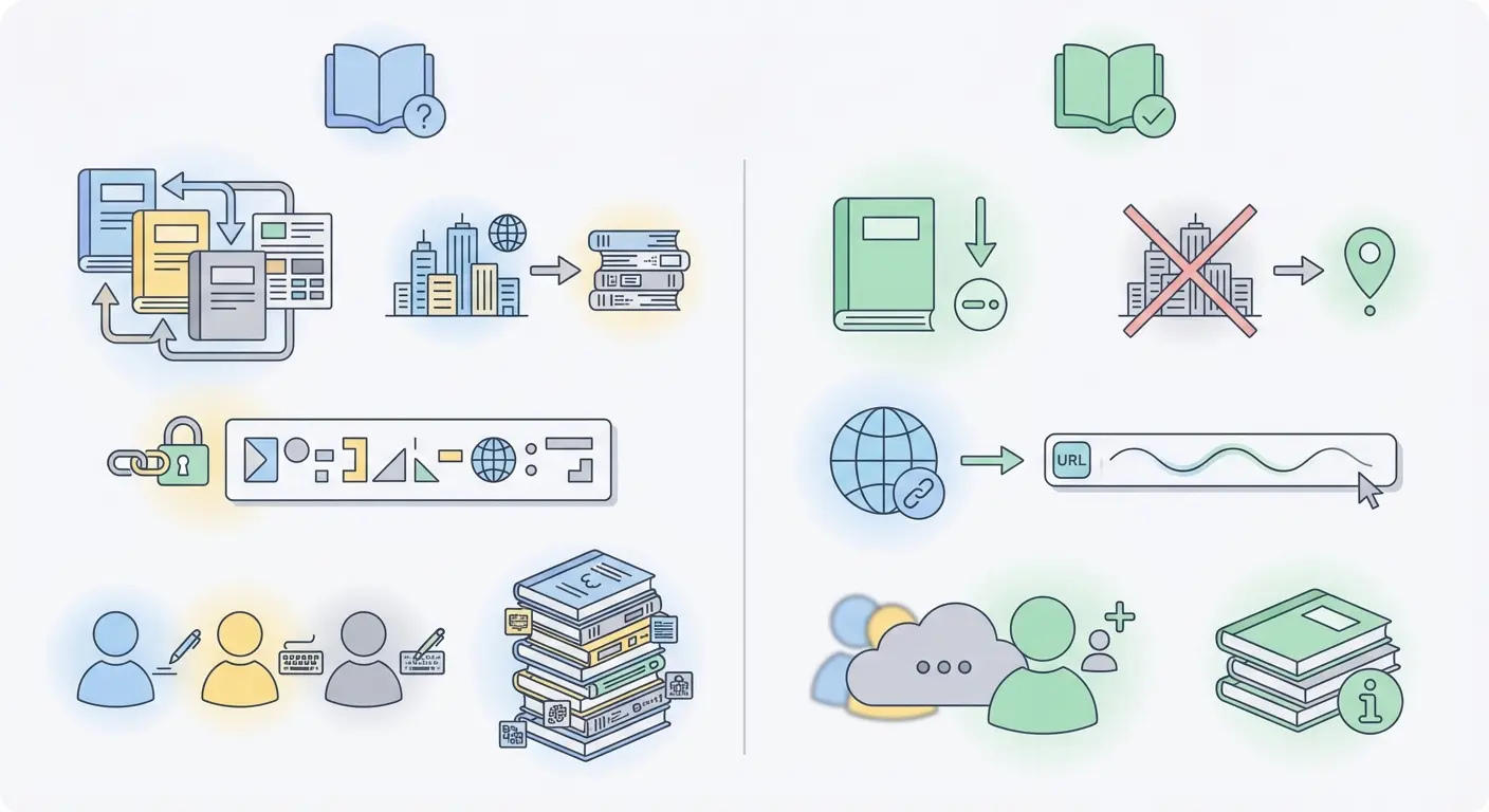 Infografía comparativa de los cambios principales entre el formato APA 6 y el formato APA 7 en referencias bibliográficas