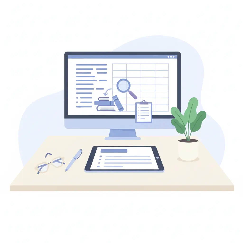 Investigador universitario escribiendo una tesis en su escritorio con esquemas de diseño metodológico al fondo, representando el proceso de redacción académica