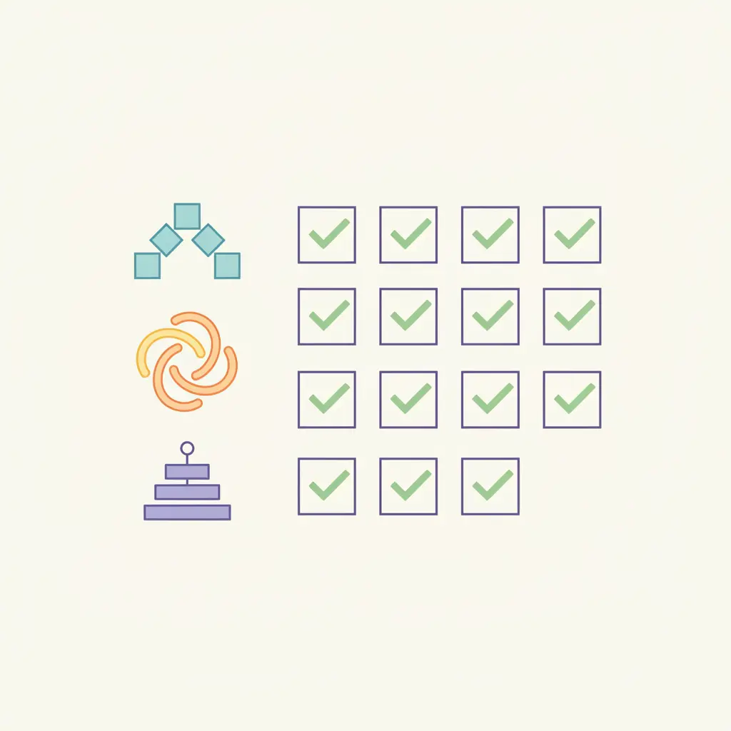 Comparación visual entre el enfoque de listado de fuentes y la síntesis crítica en el estado del arte de un TFG: panel izquierdo con fuentes aisladas frente a panel derecho con red integrada de ideas