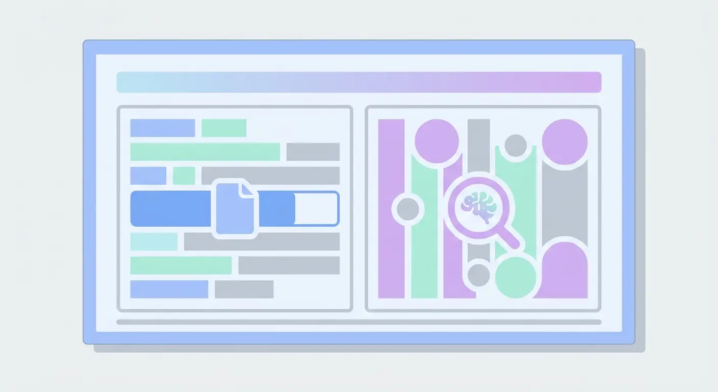 Ilustración de informe de detección de Turnitin mostrando secciones de plagio textual y contenido generado por IA en un TFG universitario
