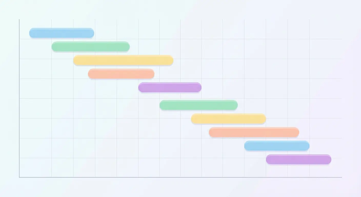 Diagrama de Gantt para planificar el cronograma de un proyecto de investigación