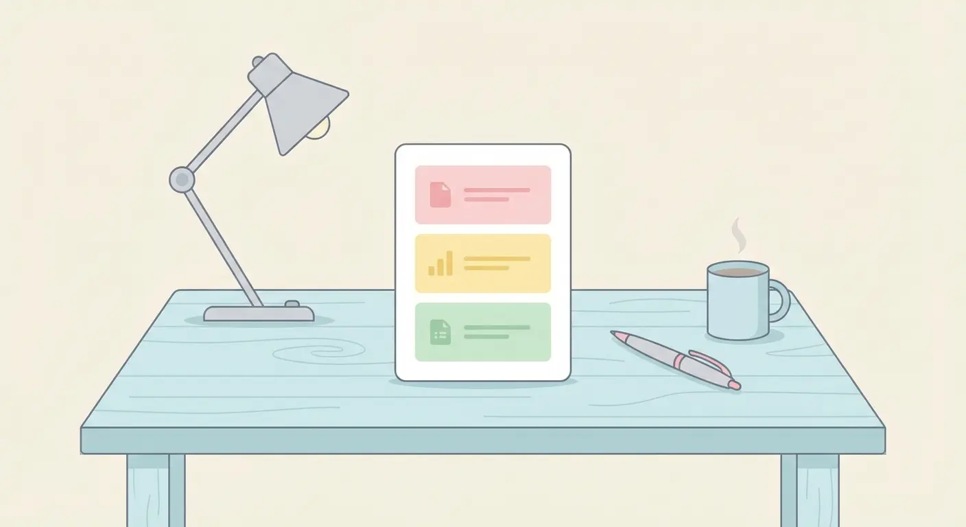 Escritorio con documento que muestra estructura visual de párrafo académico bien organizado para TFG