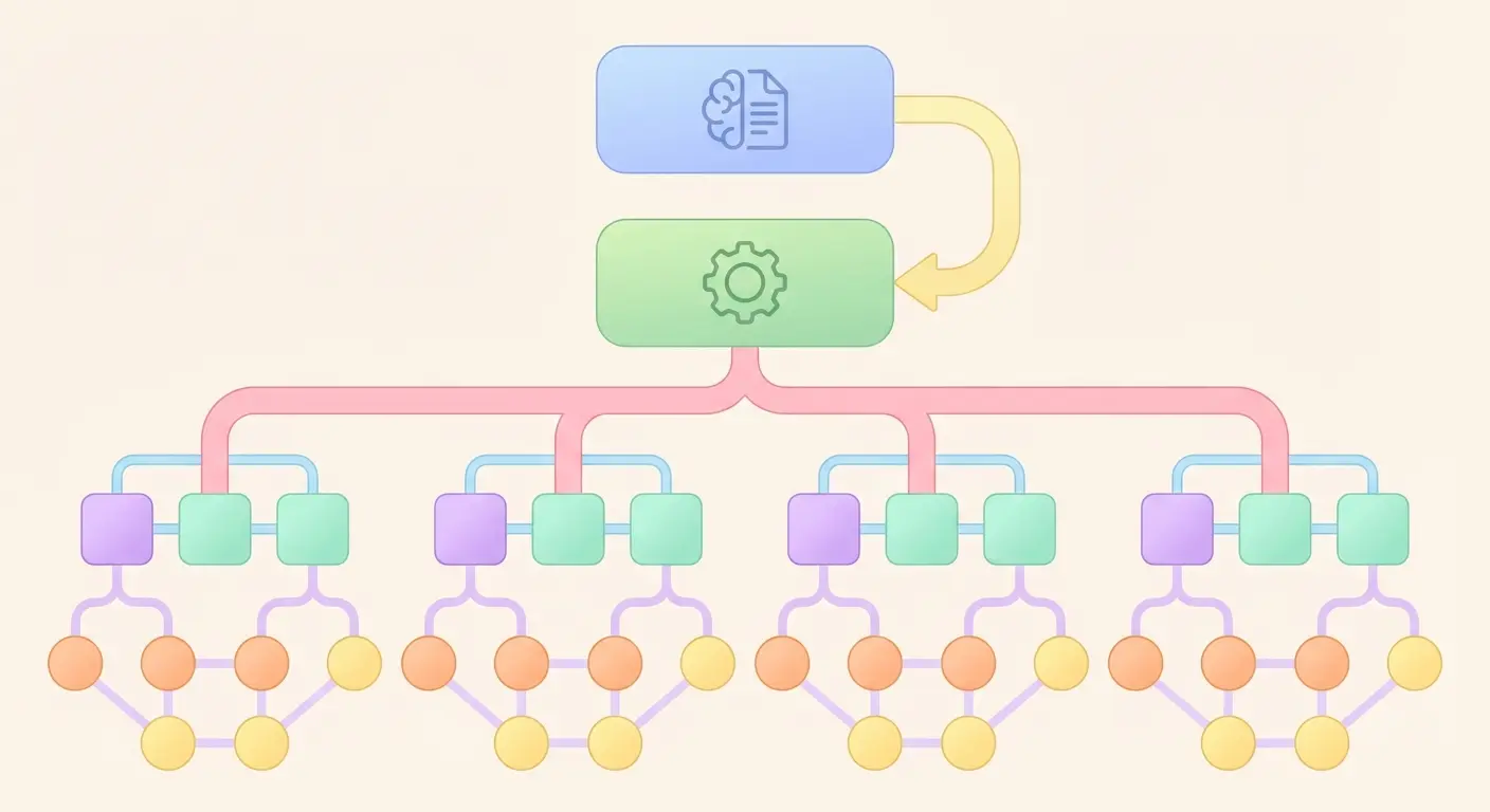 Estructura de TFG generada con IA mostrando jerarquía de capítulos y subcapítulos organizados